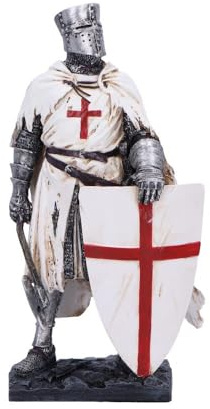 Nemesis Now Mittelalterliche Tempelritterfigur, handbemalte Resin-Skulptur Renaissance - Take A Stand