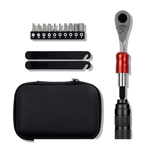 Coffret d’Outils Vélos Jeu de clés à cliquet, douille, outil multifonction, boîte à outils de réparation, réparation de vélo de montagne, vélo de route, accessoire de réparation d'Outils de Vélo