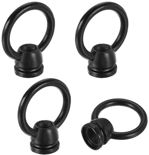 4 Stück Ringmutter, M10 Augenmutter Ösenmutter Ringösen Ösenschraube Hardware für Aufhängen, Lampe, Kronleuchter (Schwarz)