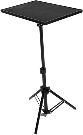 Yardwe Soporte De Trípode Plegable para Proyector y Portátil con Bandeja Ajustable Estructura Metálica Resistente y Altura Regulable para Uso Casa y Oficina