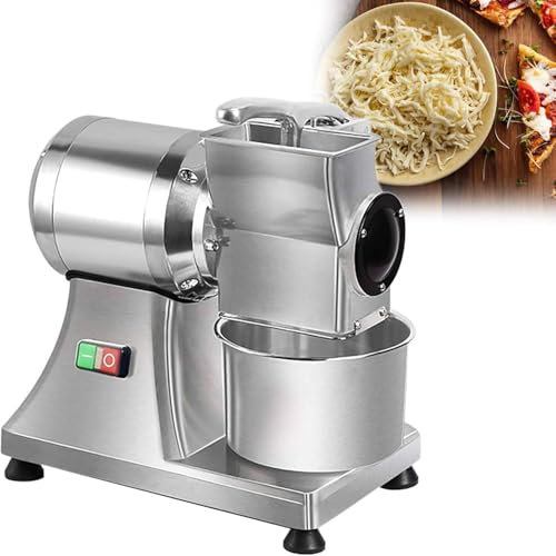YANGYMM Rallador eléctrico de queso, triturador de migas de pan, máquina ralladora eléctrica giratoria de 550 W, molinillo de mantequilla giratorio eléctrico de 88 libras/hora con recipiente para