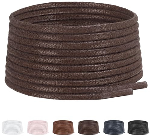 UamGlsob Golfskosnören – prestationsvaxade ersättningssnören i bomull för spiklösa golfskor, halkfri hållbar design, Kaffe, 28/70cm