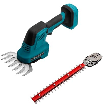 TECKZOON Akku Heckenschere Kompatibel mit Makita 21V, 2-in-1 Kabellos für Hecken Grasschere mit Doppelseitiges Schneid für Garten (Ohne Akku)