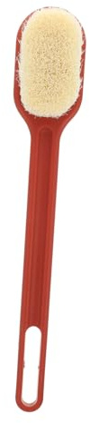 Spazzola da Bagno Manico lungo Plastica e Nylon Rosso | Setole Ondulate, Formato Palmare, per Sport All'aperto, Comoda da Portare