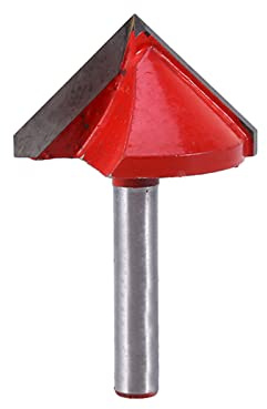Badafaci Punta per Fresa per Incisione 3D a Doppio Taglio Punta per Scanalatura a V 90 Gradi con Gambo 6 Mm Dimensioni Multiple 8 Mm-32 Mm per la Lavorazione del Legno MDF Acrilico PVC