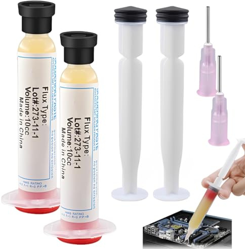 VRYNDH 2 Pezzo YF-RMA-223 Flussante per saldatura a stagno,10ML Flussante No-Clean Senza Piombo a base di Rosin,per Saldatura di Telefoni, BGA, SMD, PCB, Ecc.Riparazione Elettronica(F)