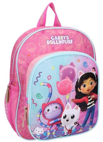 mybagstory Rucksack Gabby und das magische Haus | Schulranzen für Mädchen Kindergarten 4 Jahre | Kindertasche Freizeit und Schule | Maße 30 x 25 x 11 cm | verstellbare Träger | Offizielles