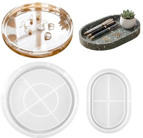 2 Piezas Moldes Bandejas Resina Epoxi