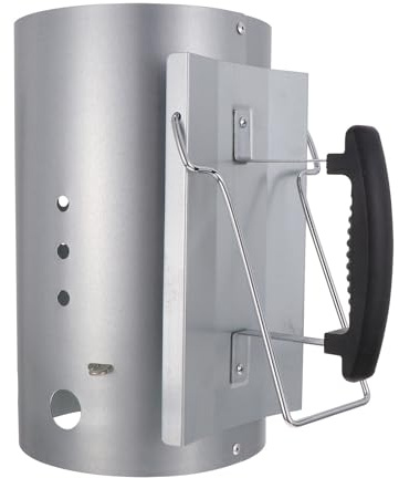 YARNOW Accendi Barbecue a Carbone Zincato 19 Manico in Nylon