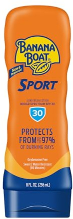 Banana Boat Sport Performance Lotion Sunscreens with PowerStay Technology SPF 30, 8 Ounces by Banana Boat