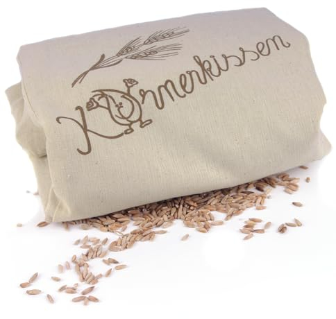 Betz Wärmekissen & Kältekissen 20x50 cm – Körnerkissen, mikrowellengeeignet mit natürlicher Getreidefüllung – Öko-Tex Bezug, abnehmbar & 60 °C waschbar – für Nacken, Rücken & Schulter