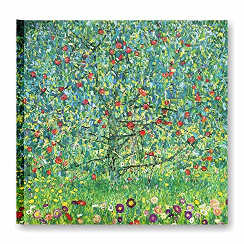 Karo L & C Italien – Klimt Apple Tree – Modernes Bild 50 x 50 cm bereits gerahmt zum Aufhängen Wand Baum von Äpfeln Kunstdruck auf Leinwand Autoren Künstlern berühmten Moderne Bilder Wohnzimmer