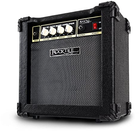 Rocktile BA-15 Jaco Basscombo (Bassverstärker im Combo-Format mit 15 Watt Leistung, für aktive und Passive Bässe, 6,5 Lautsprecher) schwarz