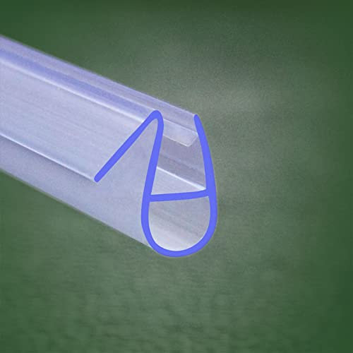 Acezanble Bath Shower Screen Door Seal Strip for 5-6mm Glass Thickness 12mm Seals Gap (Type 3)