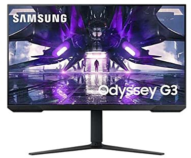 Samsung Ecran PC Odyssey G3 32'' 165Hz, 1ms MPRT , Dalle VA, Résolution FHD 1920 x 1080 , 3 000 : 1 , 250 cd/m², AMD FreeSync Premium, Eye Saver Mode, Pied Ajustable, HDMI, DisplayPort