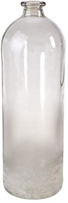 Bodenvase Bottle, grau-gefrostet Glas, 13,5x41 cm
