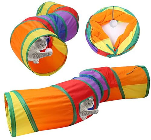 Interaktives Katzenspielzeug Intelligenz Katzen Spielzeug Faltbarer Katzen Tunnel Bunny Tunnel Tunnel Haustier Spielzeug Kleintiere Tunnel Katze Tunnel Geeignet für Innen und Außenbereich (Stil 1)