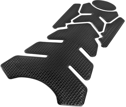 A ABSOPRO Motorbike Gas Oil Fuel Tank Protector Rubber Pad Emblem Sticker