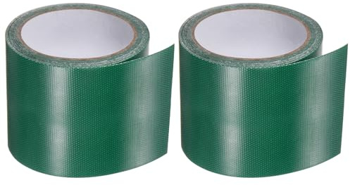 sourcing map 2pcs Tarpaulin Repair Tape 3.15 x 14.6ft Strong Adhesion PVC Waterproof Universal Tent Repair Tape Awning Repair Tape for Industrial Use DIY Home Repair, Dark Green