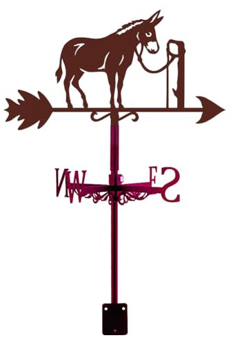 SUPERDANT Banderuole Asino Girouettes Segnavento da Metallo Banderuola Animale Banderuola In Metallo In Acciaio Asino Segnavento Legato Asino Esterno Tetto In Ferro Decorazioni per La Casa