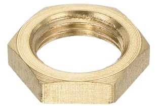 QUARKZMAN Accesorio de Tubería G1/8 Tuerca Hexagonal de Bloqueo Tuerca Delgada Roscada Hembra para Fijación de Fontanería, Latón 1 Pieza