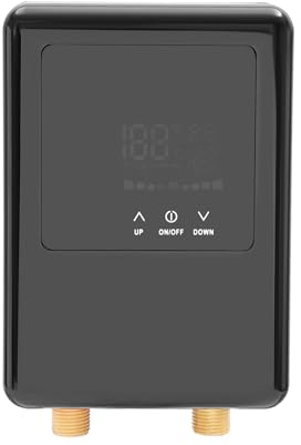 4500W Chauffe Eau Instantané Electrique Chauffe-eau Instantané Chauffe-eau Thermoplongeur Chauffe Eau Affichage Numérique (Noir)