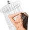 8 Pulgadas/20cm Rociador para Ducha Redondo Cabezal de Ducha Lluvia de Acero Inoxidable Alcachofa Ducha Antical Ducha de Acero con 360° Ajustable, G1/2'', Plata