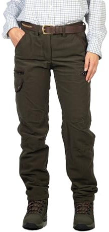Rydale Ladies Shooting Trousers Outdoor Hunting Stalking Women's Country Trouser (UK, Numeric, 10, Regular, Regular, Dark Olive)