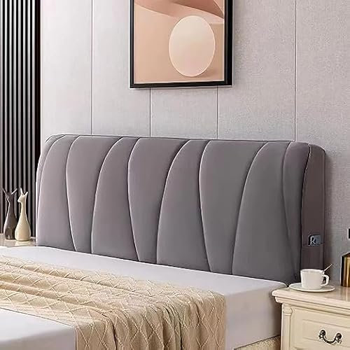 Bettkeilkissen-Set mit abnehmbarem Bezug, graues Dreieck-Keil-Kopfteil-Kissen für Tagesbett, Nackenrolle für Komfort und Unterstützung, 220 x 60 cm