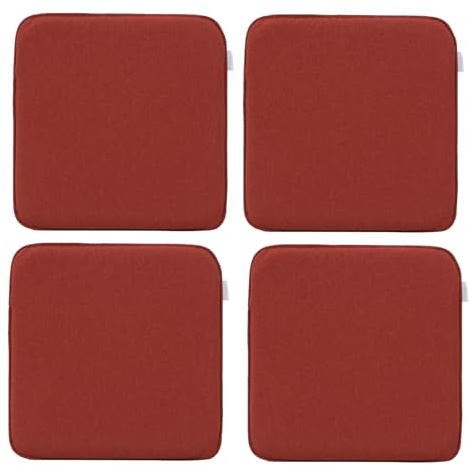 RACE LEAF Memory Foam Slow Rebound 4er Set 40,5x40,5 cm Sitzkissen Indoor Household Sitzkissen Wasserfeste Oberfläche und rutschfeste Unterseite Schwarz (ROT)