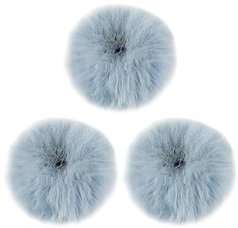 3 pezzi peloso Lavalier microfono antivento copertura protezione microfono parabrezza mini bavero microfono parabrezza piccolo pelliccia microfono antivento filtro pop copertura blu