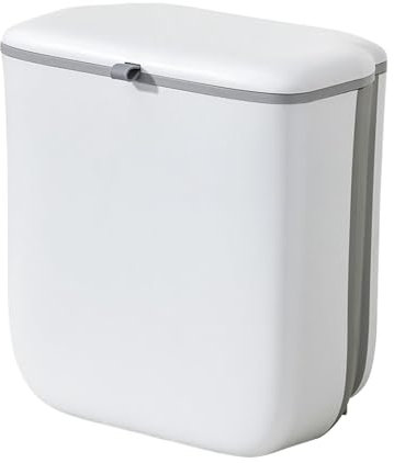 Poubelle à compost de cuisine, poubelle murale, filtre à charbon, facile à nettoyer, 10 L, pour dessus de table et sous évier