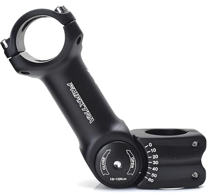 ENGWE MTB Attacco Manubrio Regolabile per Mountain Bike, 25,4 mm, 31,8 mm, ± 60 Gradi, in Lega di Alluminio, per Mountain Bike, Bici da Strada, BMX, Ciclismo (31,8 x 130 mm)