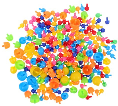ERINGOGO Pilznägel Steckpuzzle aus Kunststoff mit Einzigartigem Design für Kinder 592 Stück der Feinmotorik und Kreativität bei Selbstgemacht Aktivitäten