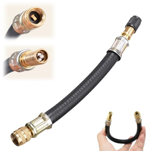 Ventilverlängerung Autoventil, Autoventil Verlängerung, Adapter für Fahrradventile, Entil Verlängerung Autoventil Adapter mit Ventilkappe für universelle Autos, LKWs, Motorräder, Fahrräder (150mm)