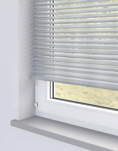 Made to Measure Faux Wood Venetian Blinds – 50mm Slats – Flame Retardant & Moisture Resistant – Cord Operated – PVC Slats – White, Grey, Nigra, Night Fall – Custom Window Blind (Grey)