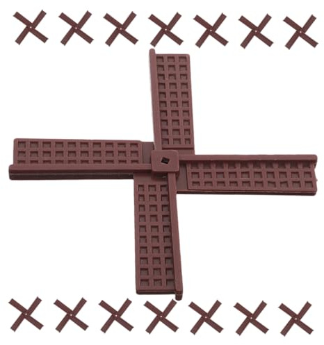 FUNOMOCYA 15pcs Plastic Garden Windmill Blades Replacement Parts Miniature Wind Spinner Accessories for Decoration Easy to Assemble and Replace Brown Fan Leaves for Outdoor Use