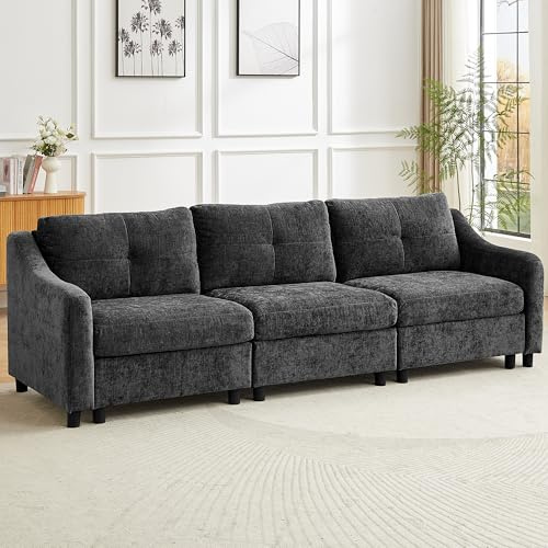 JIEXI Ecksofa Mit Schlaffunktion, L Form Couch, Ecksofa