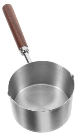 Gatuida Cacerola Con Vertedor De Acero Inoxidable 304 De 250 Ml, Pequeña y Portátil, Mango Aislante Para Cocina Doméstica, Adecuado Para Salsas, Aceite y Leche