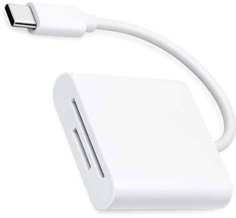 USB C SD Kartenleser für Smartphone 15/Pro/Pro Max, Pro/Air/mini, Android Smartphone und Tablet, SD Karten Adapter USB C mit SD/TF Steckplatz, OTG Kartenlesegerät für Fotos und Videos