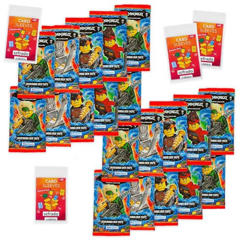 sefrado Bundle Exclusive Hüllen kompatibel mit Blue Ocean Ninjago 20 Booster Serie 7 Geheimnis der Tiefe Trading Card Game 2022