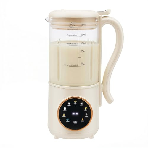 Machine à lait de soja et machine à lait de noix, 1400 ml, fonction d'isolation thermique, machine à lait d'avoine, lait de noix, lait de soja
