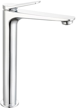 Miscelatore Lavabo Alto Per Lavabo Da Appoggio In Ottone Cromato Lucido Monocomando – Linea Sound