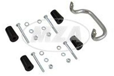 SET Anbauteile zum Gepäckträger mit Aufbockgriff für Schwalbe KR51 - schwarze Distanzstücke