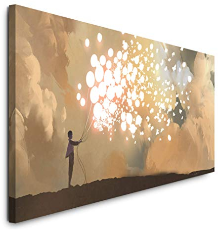 Paul Sinus Art GmbH Malerei 120x 50cm Panorama Leinwand Bild XXL Format Wandbilder für Küche Wohnzimmer Wohnung Deko Kunstdrucke