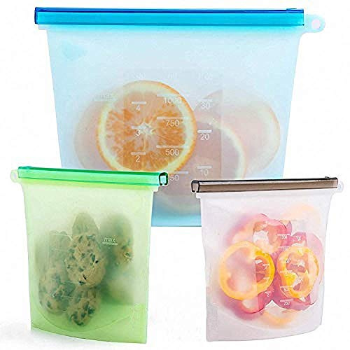 Ulalaza Lot de 8 Sacs de Rangement Alimentaires réutilisables