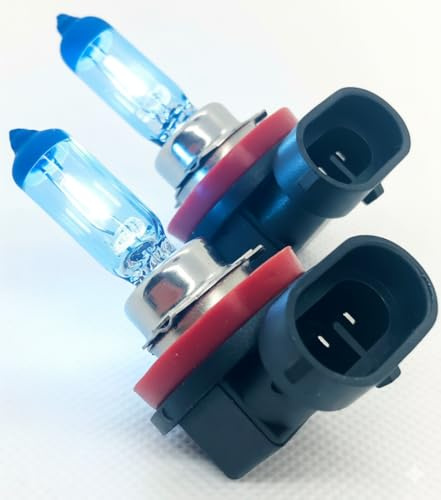 2x Stück H8 PGJ19-1 35W 12V Halogen Lampen Blue Vision Optik Faltschachtel (H8)