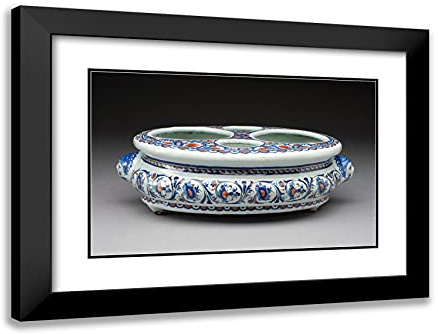 ArtDirect Rouen Potteries 24x18 Black Modern Framed and Double Matted Art Print Titled Cruet Stand