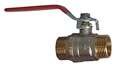 ver. Kugelhahn aus Messing, Aussengewinde, Innengewinde, leichter Schließmechanismus idealer Absperrhahn für Garten und Hof. (1 Zoll AG/AG)