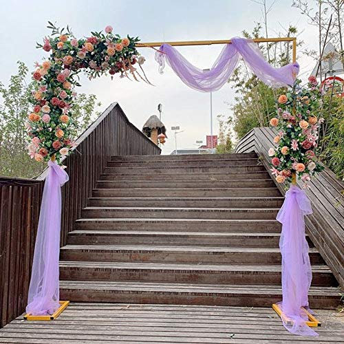 3 x 3 m, arco per matrimonio, in metallo dorato, con struttura ad arco per palloncini, decorazione per matrimoni, eventi, feste, facile da montare e smontare